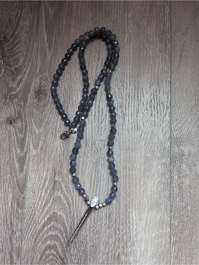 Joe Fresh Beaded Spike Pendant Necklace